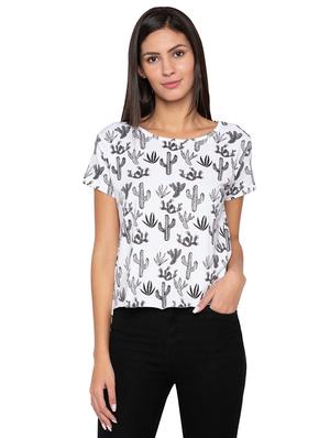 round neck printed top - 17018304 - Standard Image - 2
