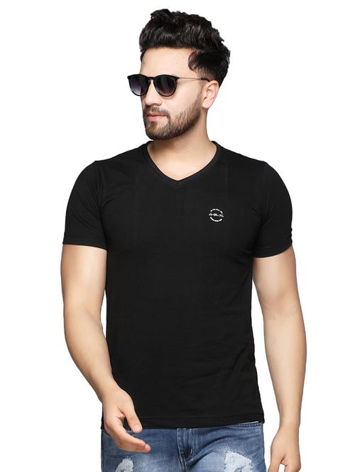 black solid t-shirt - 17019171 - Standard Image - 1