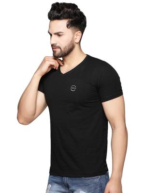 black solid t-shirt - 17019171 - Standard Image - 2
