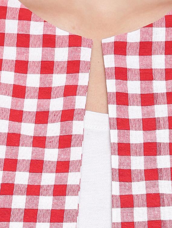bell sleeves checkered summer jacket - 17019820 - Zoom Image - 5