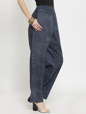 black cotton palazzos - 17020736 - Standard Image - 2