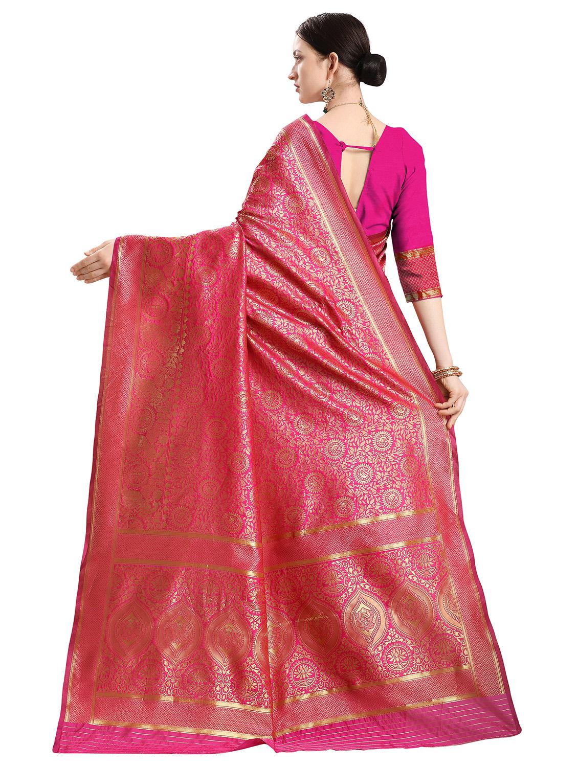 self design woven saree with blouse - 17020839 - Zoom Image - 2