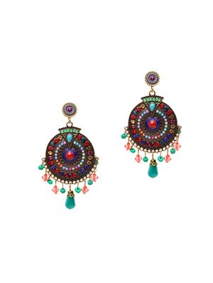 gold tone brass drop earring - 17021573 - Standard Image - 2