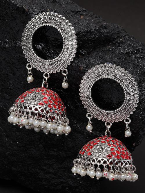 silver brass jumhkis - 17021654 - Standard Image - 1