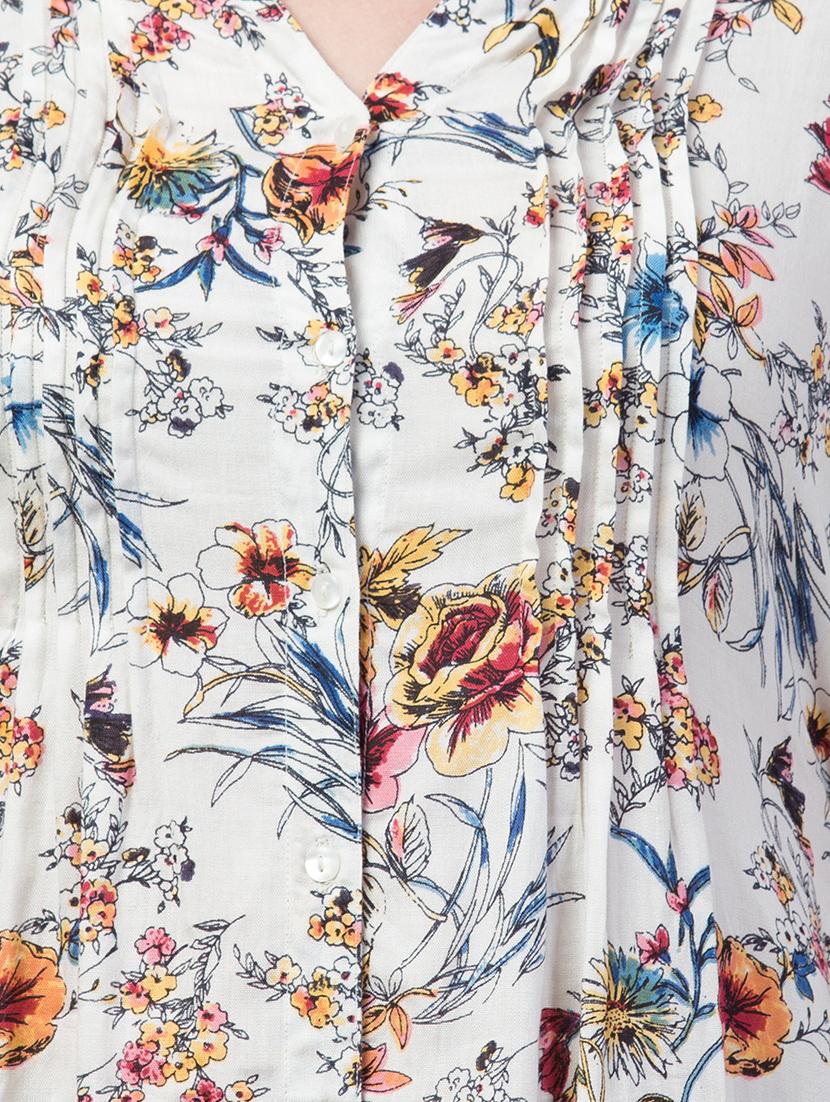button down floral a-line tunic - 17022119 - Zoom Image - 5