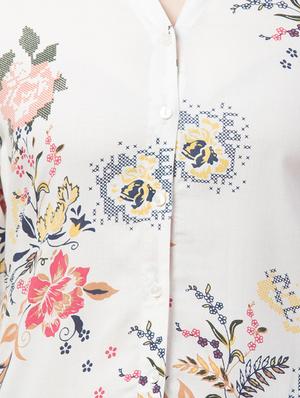 optic white floral shirt - 17022124 - Standard Image - 5