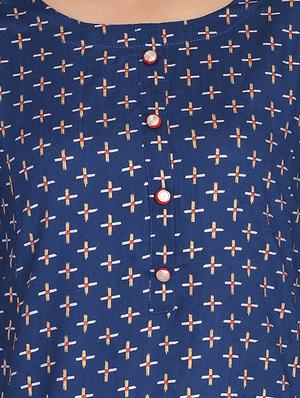 printed straight kurti - 17022172 - Standard Image - 5