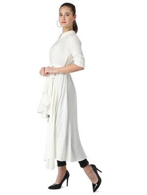 tie front asymmetric tunic - 17022277 - Standard Image - 2