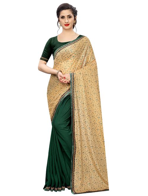 printed half and half saree with blouse - 17022316 - Very Small Image - 1