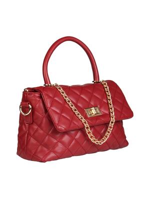 red leatherette (pu) regular handbag - 17025675 - Standard Image - 5