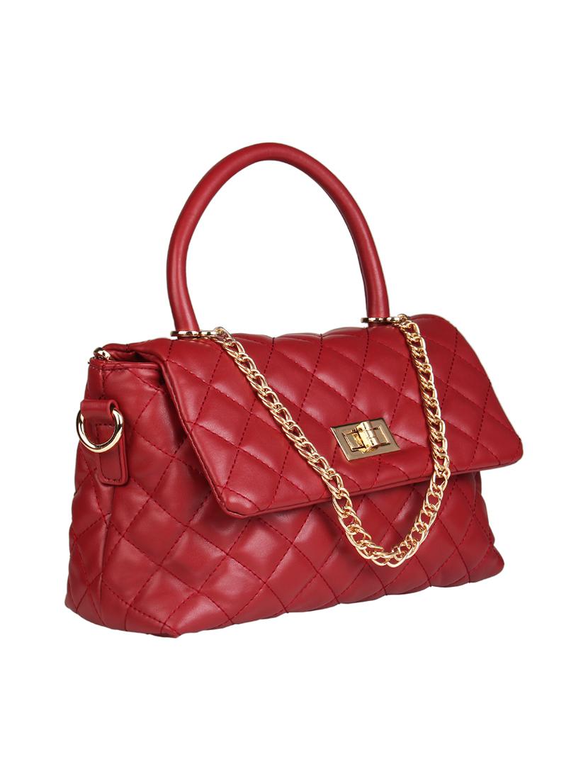 red leatherette (pu) regular handbag - 17025675 - Zoom Image - 5