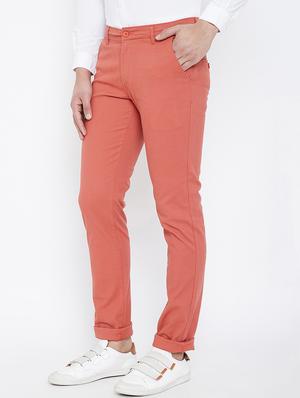 red solid chinos - 17031583 - Standard Image - 2