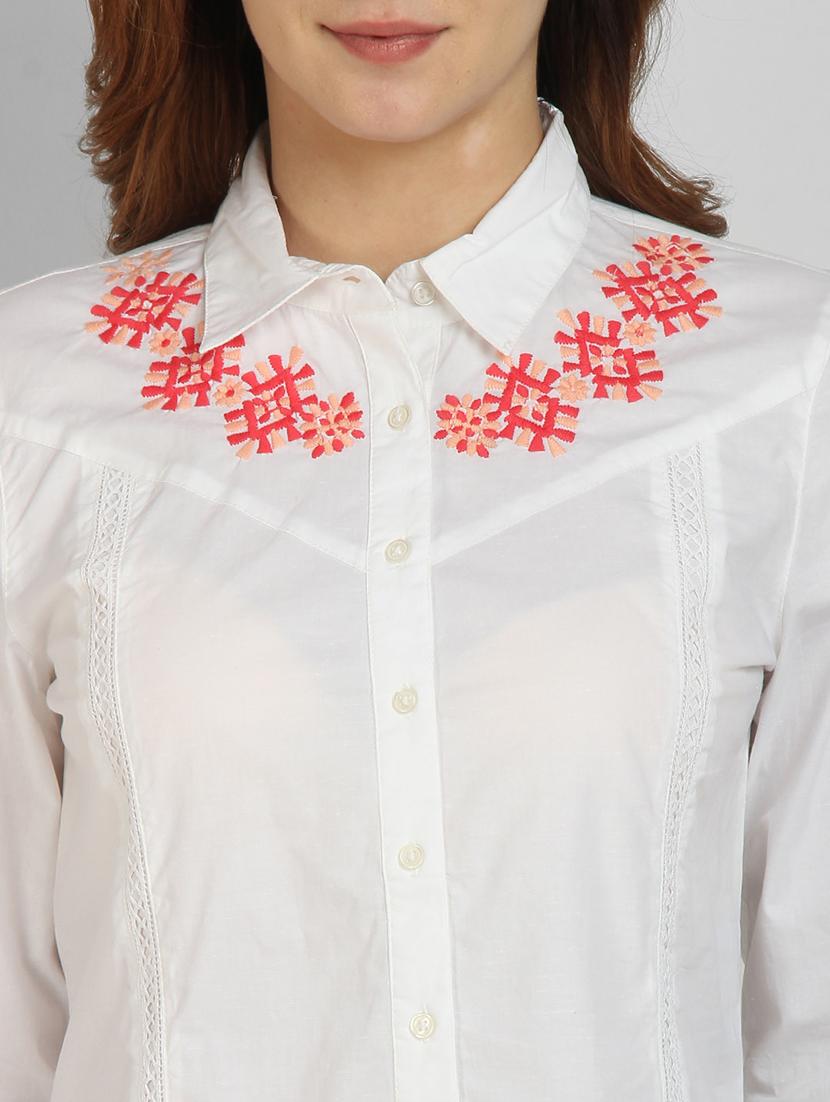 embroidered detail casual shirt - 17032779 - Zoom Image - 5