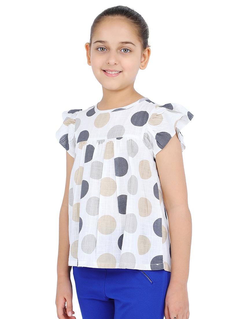 white cotton regular tees & top - 17062606 - Zoom Image - 2