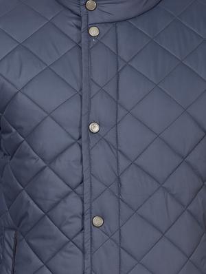 navy blue nylon quilted jacket - 17071965 - Standard Image - 5