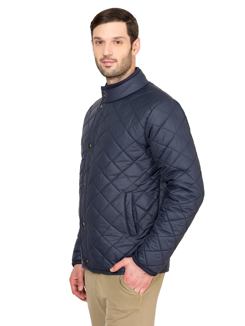 navy blue nylon quilted jacket - 17071965 - Zoom Image - 2