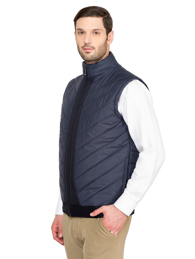 navy blue nylon quilted jacket - 17071967 - Zoom Image - 2