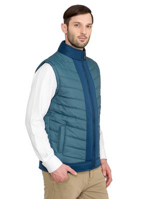 blue nylon quilted jacket - 17071968 - Standard Image - 2