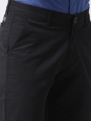 black cotton chinos casual trousers - 17078827 - Standard Image - 5