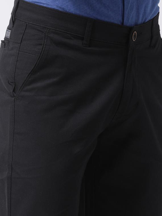 black cotton chinos casual trousers - 17078827 - Zoom Image - 5