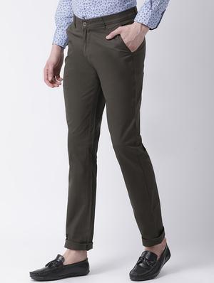 green cotton chinos casual trousers - 17078828 - Standard Image - 2