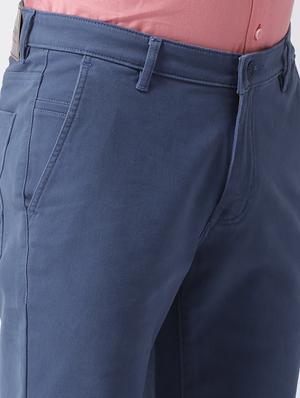 blue cotton chinos casual trousers - 17078832 - Standard Image - 5
