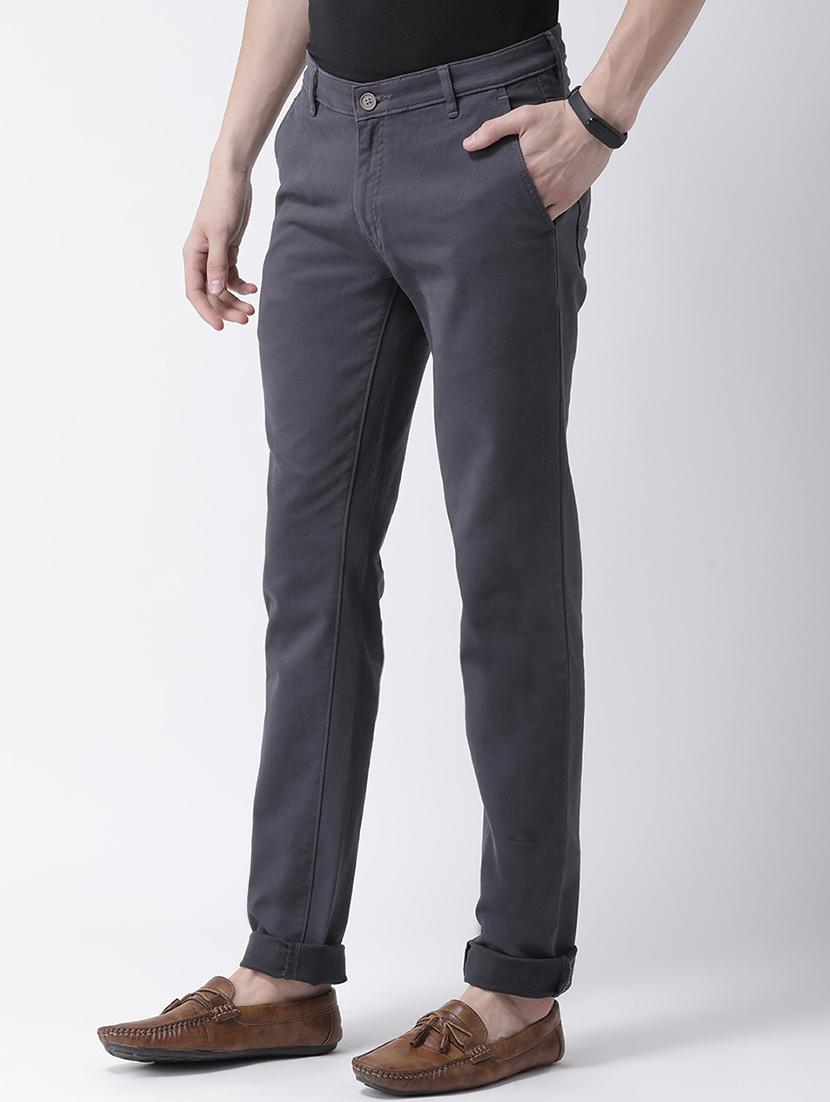 grey cotton chinos casual trousers - 17078833 - Zoom Image - 2