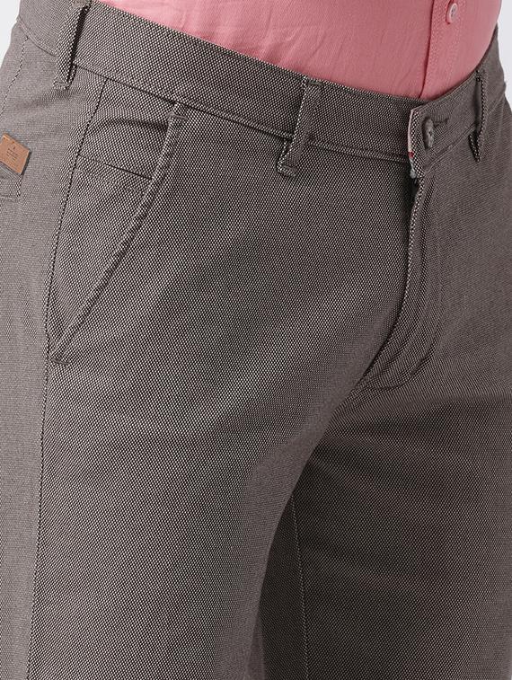 brown cotton chinos casual trousers - 17078836 - Zoom Image - 5