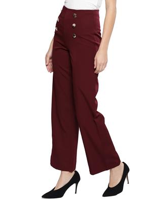 button detail flat front trouser - 17085278 - Standard Image - 2