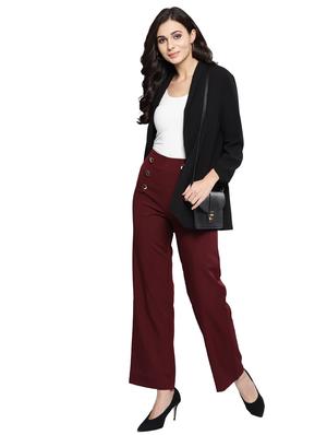 button detail flat front trouser - 17085278 - Standard Image - 5