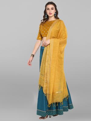 contrast flared lehenga - 17085897 - Standard Image - 2