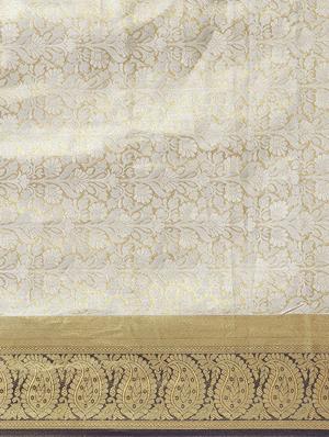 solid banarasi saree with blouse - 17089992 - Standard Image - 5