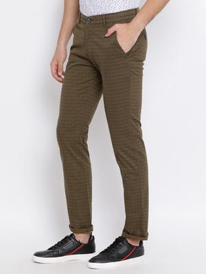 green checkered flat front casual trouser - 17091569 - Standard Image - 2
