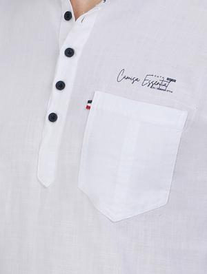 white solid short kurta - 17093645 - Standard Image - 5