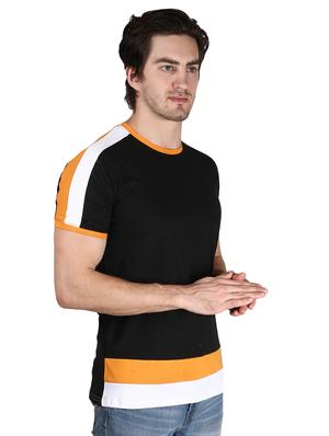 black color block t-shirt - 17096067 - Standard Image - 2