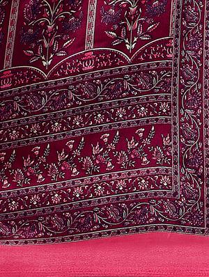 floral printed saree with blouse - 17100642 - Standard Image - 2