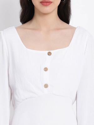 button detail solid maxi dress - 17116388 - Standard Image - 5