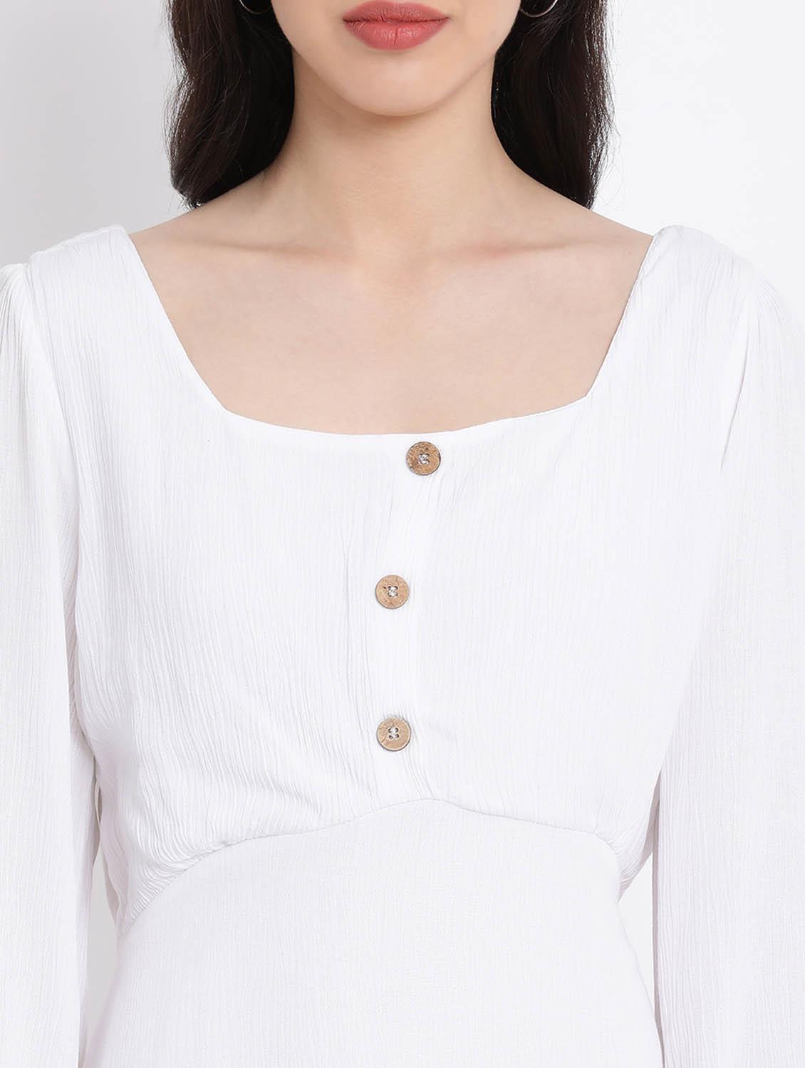 button detail solid maxi dress - 17116388 - Zoom Image - 5