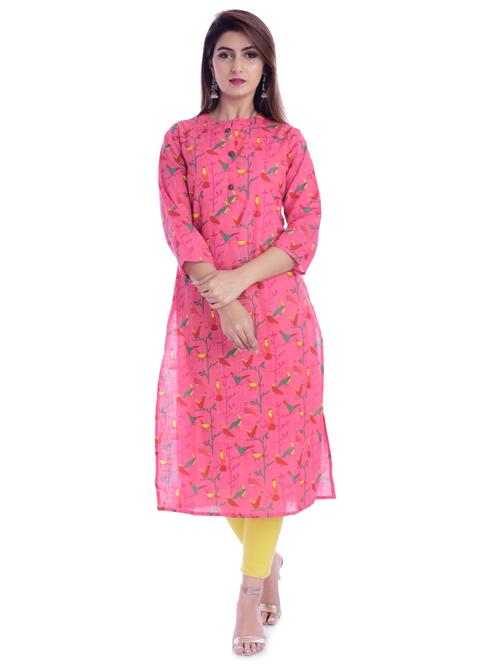 printed straight kurta - 17119503 - Very Small Image - 1