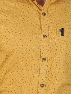 yellow printed casual shirt - 17127431 - Standard Image - 5