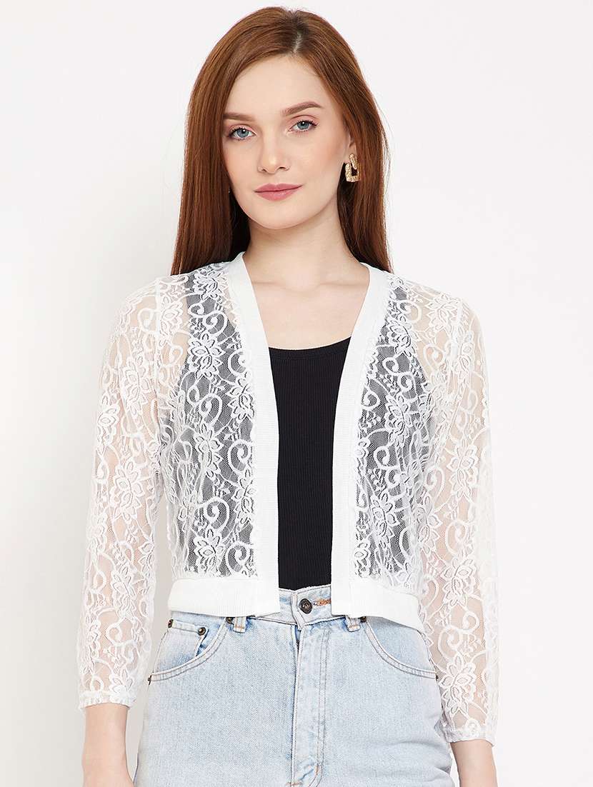 solid lace shrug