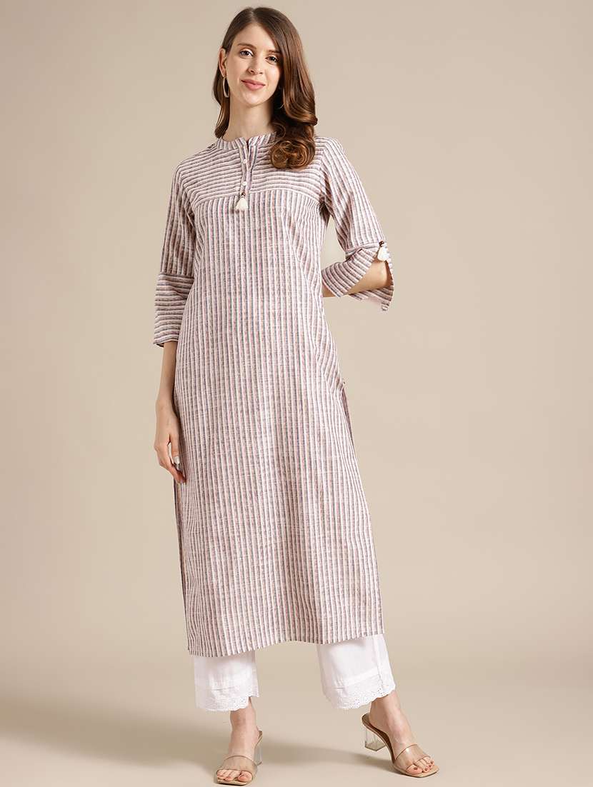 striped straight kurta