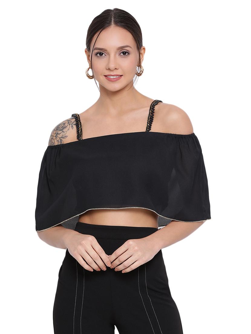 women's crop off shoulder top