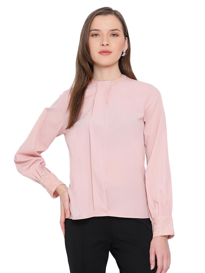 women's straight mock neck top