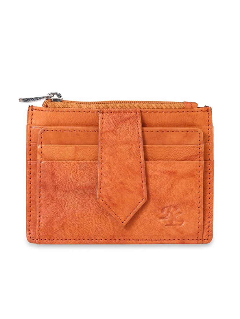 yellow leather card holder