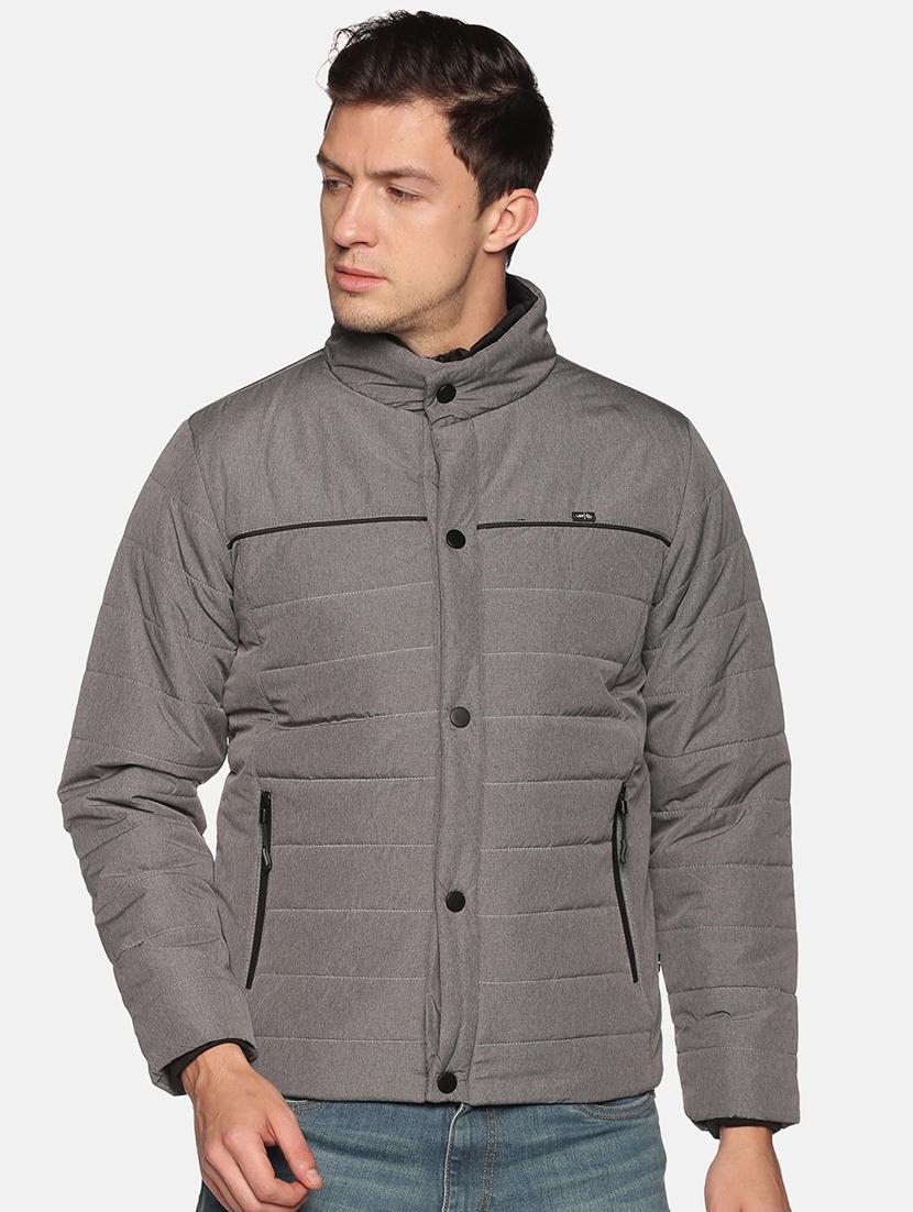 grey polyester casual jacket
