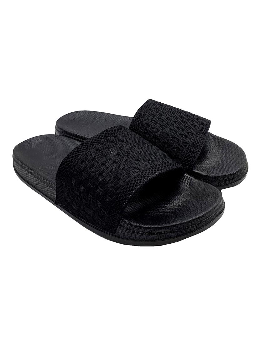 black solid slides