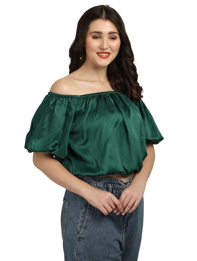 women's crop off shoulder top