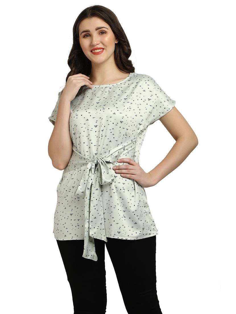 women's straight round neck top