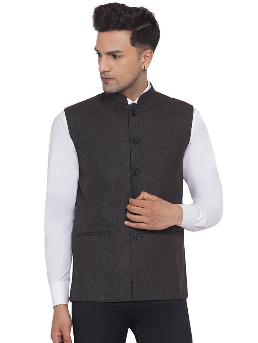 solid nehru jacket